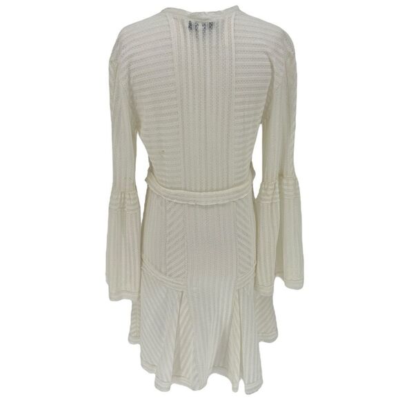 IRO Gwen A Line Bell Sleeves Flared Skirt V Neckline Mini Dress US‎ Size 4 FR 36 - Picture 5 of 11